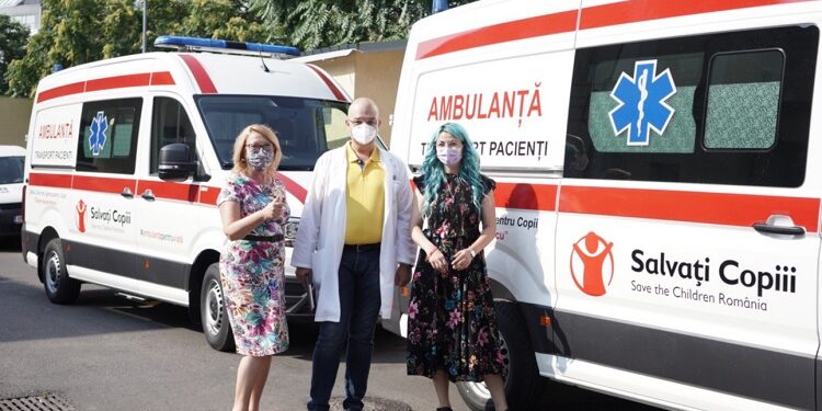 Spitalul „Grigore Alexandrescu” a primit două ambulanțe pentru transportul copiilor