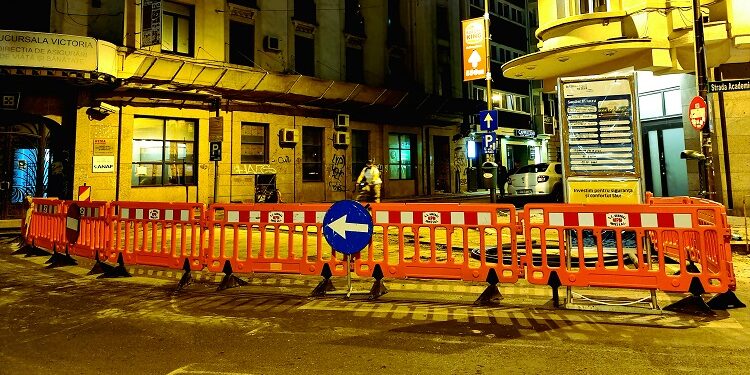 Strada Ion Câmpineanu a fost transformată în șantier de Engie România