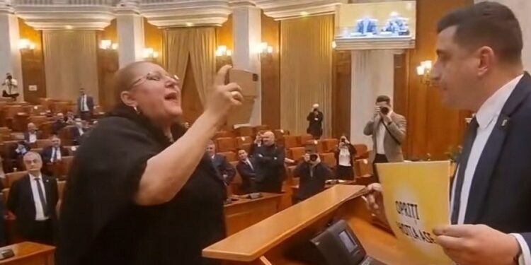 Diana Șoșoacă vs. George Simion, un nou scandal și înjurături în Parlament  